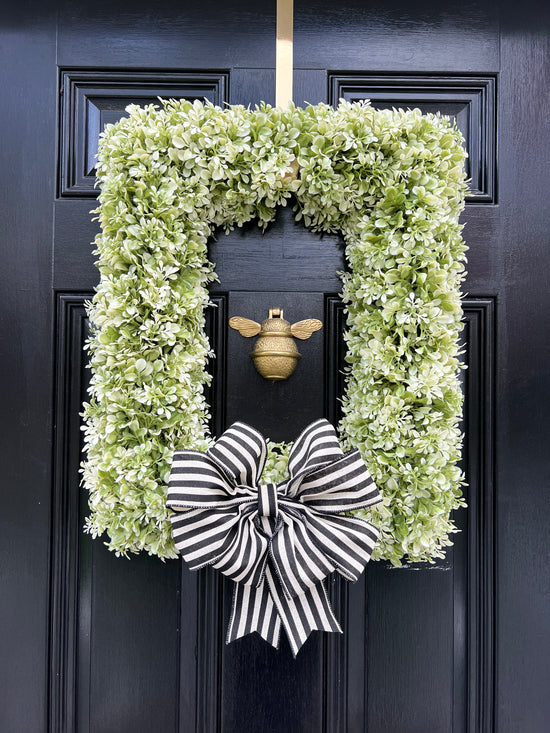 The Rectangle Classic Boxwood Wreath (single or double)