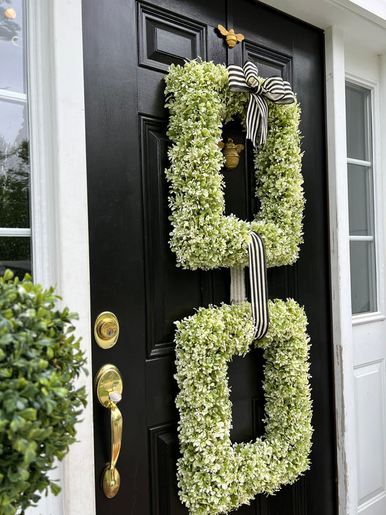 Load image into Gallery viewer, The Rectangle Classic Boxwood Wreath (single or double)
