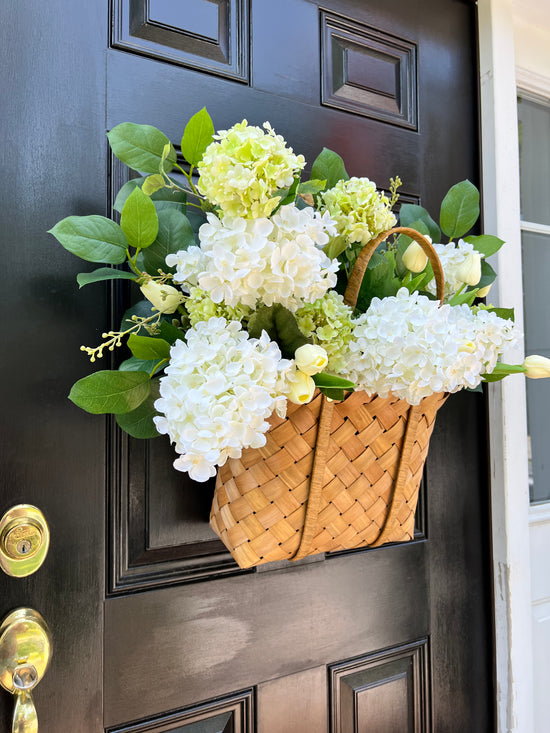 Hydrangea and Tulip Basket