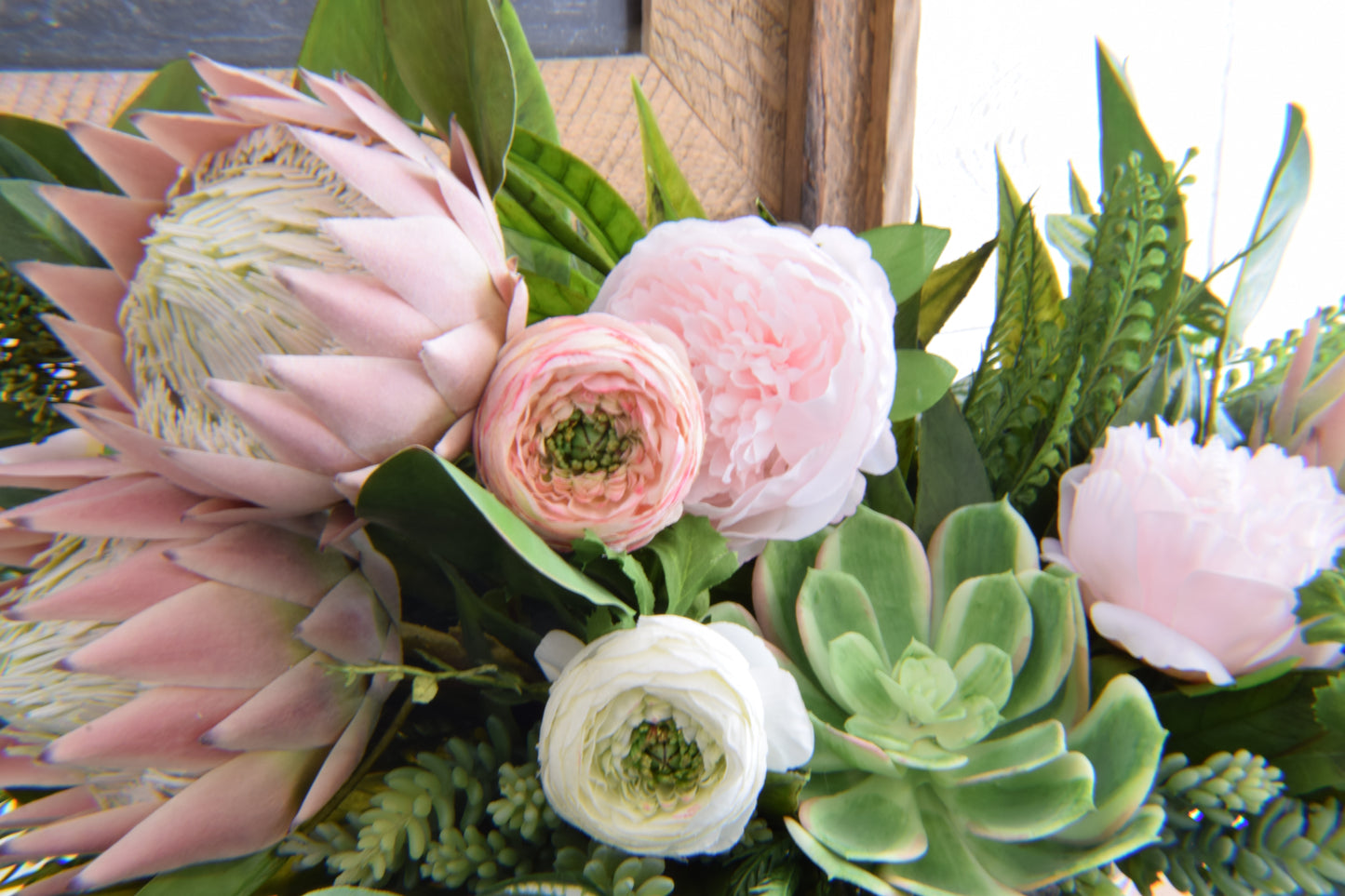 Succulent & Protea Compote Arrangement