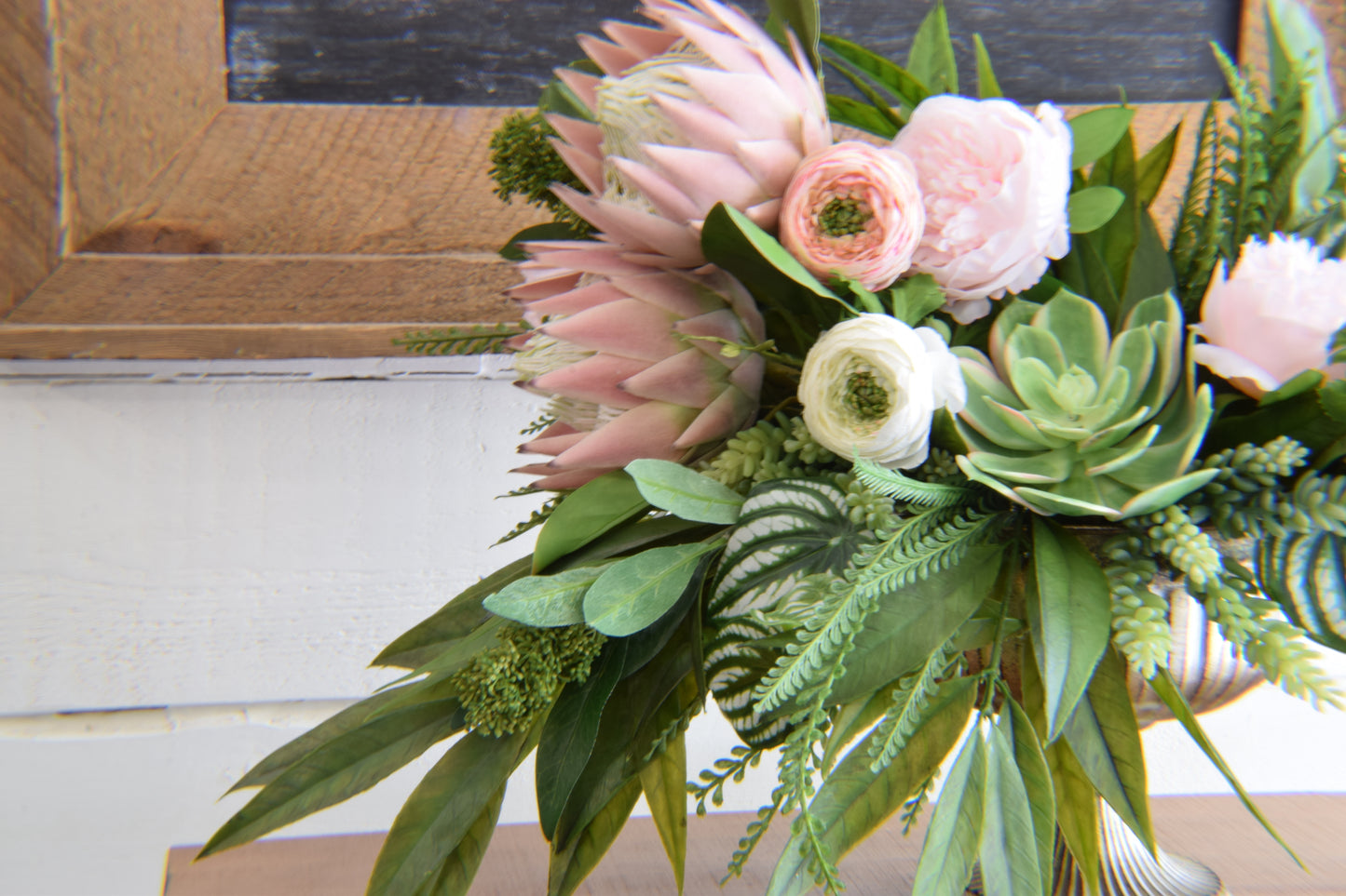 Succulent & Protea Compote Arrangement