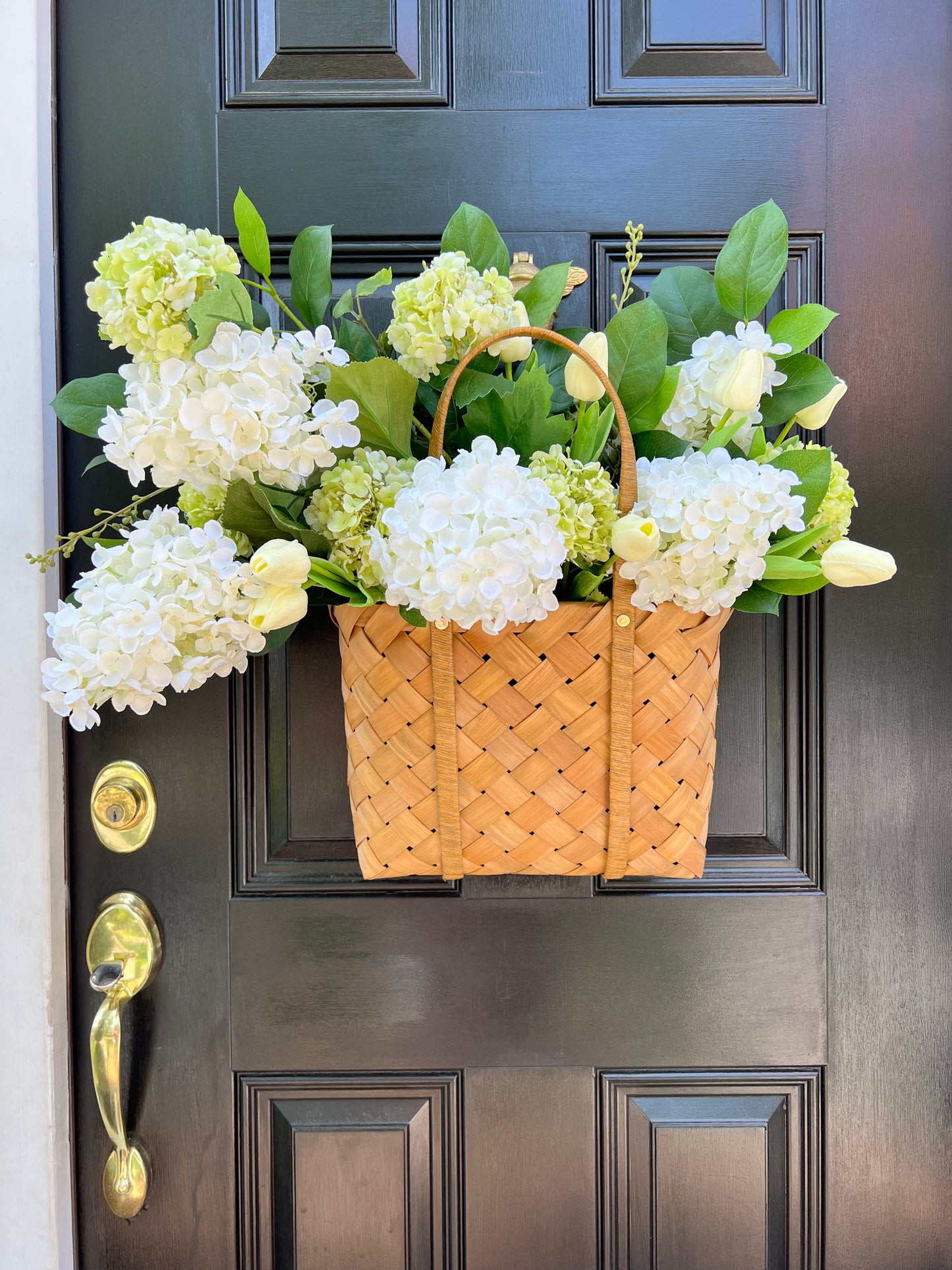 Hydrangea and Tulip Basket