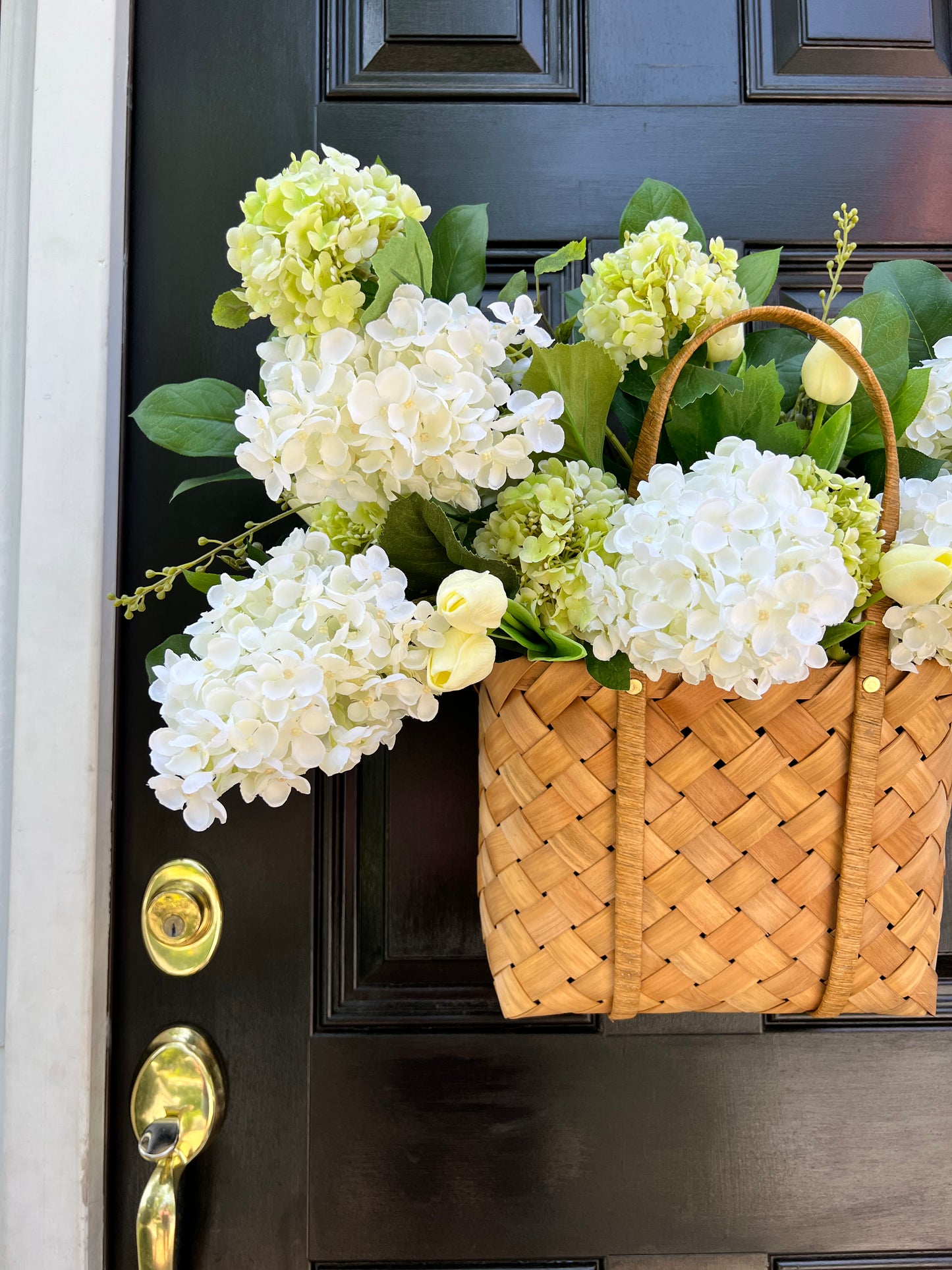 Hydrangea and Tulip Basket