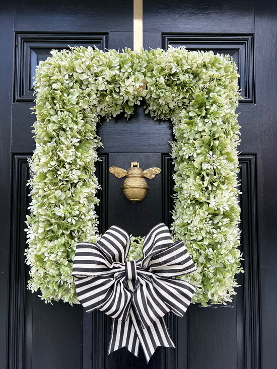 The Rectangle Classic Boxwood Wreath (single or double)