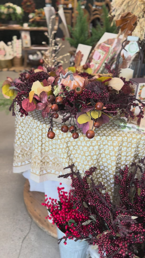 Burgundy Cinderella Pumpkin Centerpiece