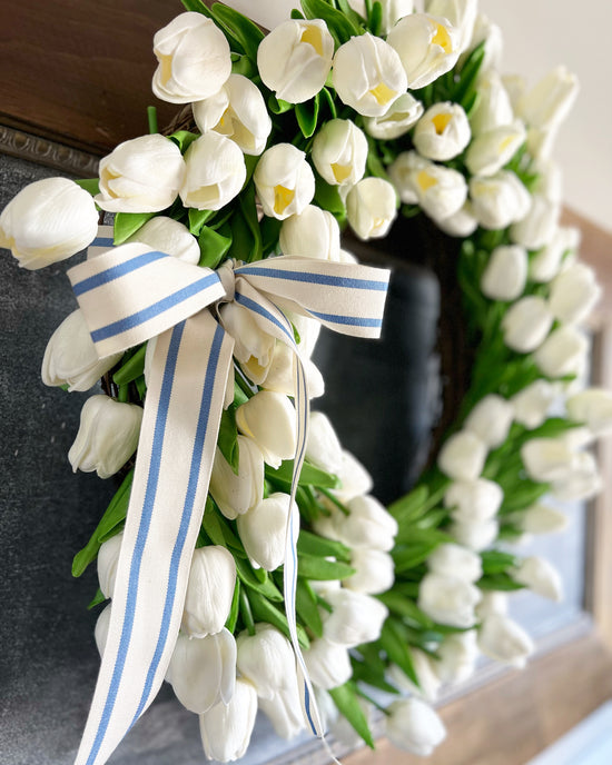 Indoor White Tulip Wreath