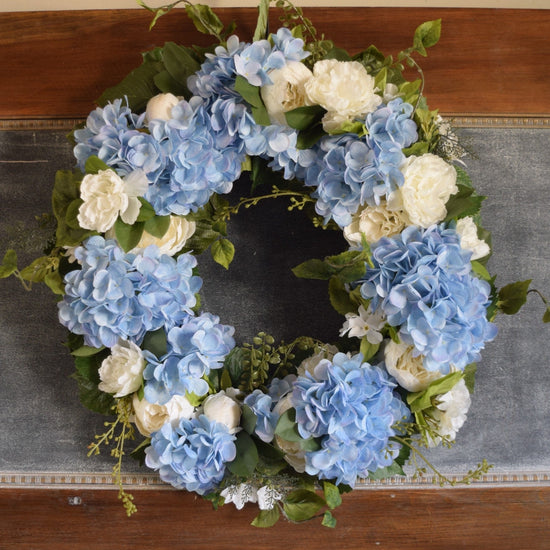 Blue Hydrangea Wreath