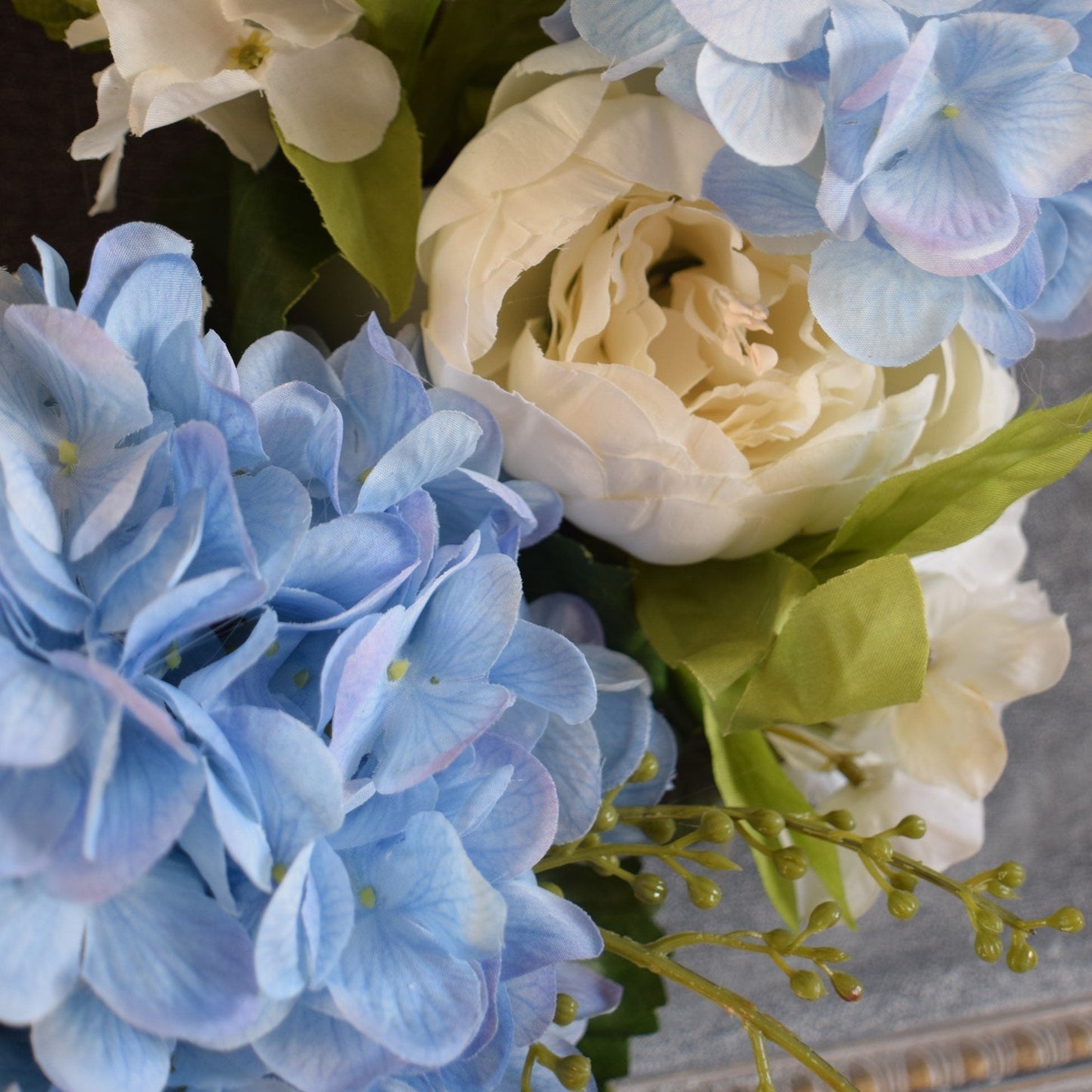 Blue Hydrangea Wreath