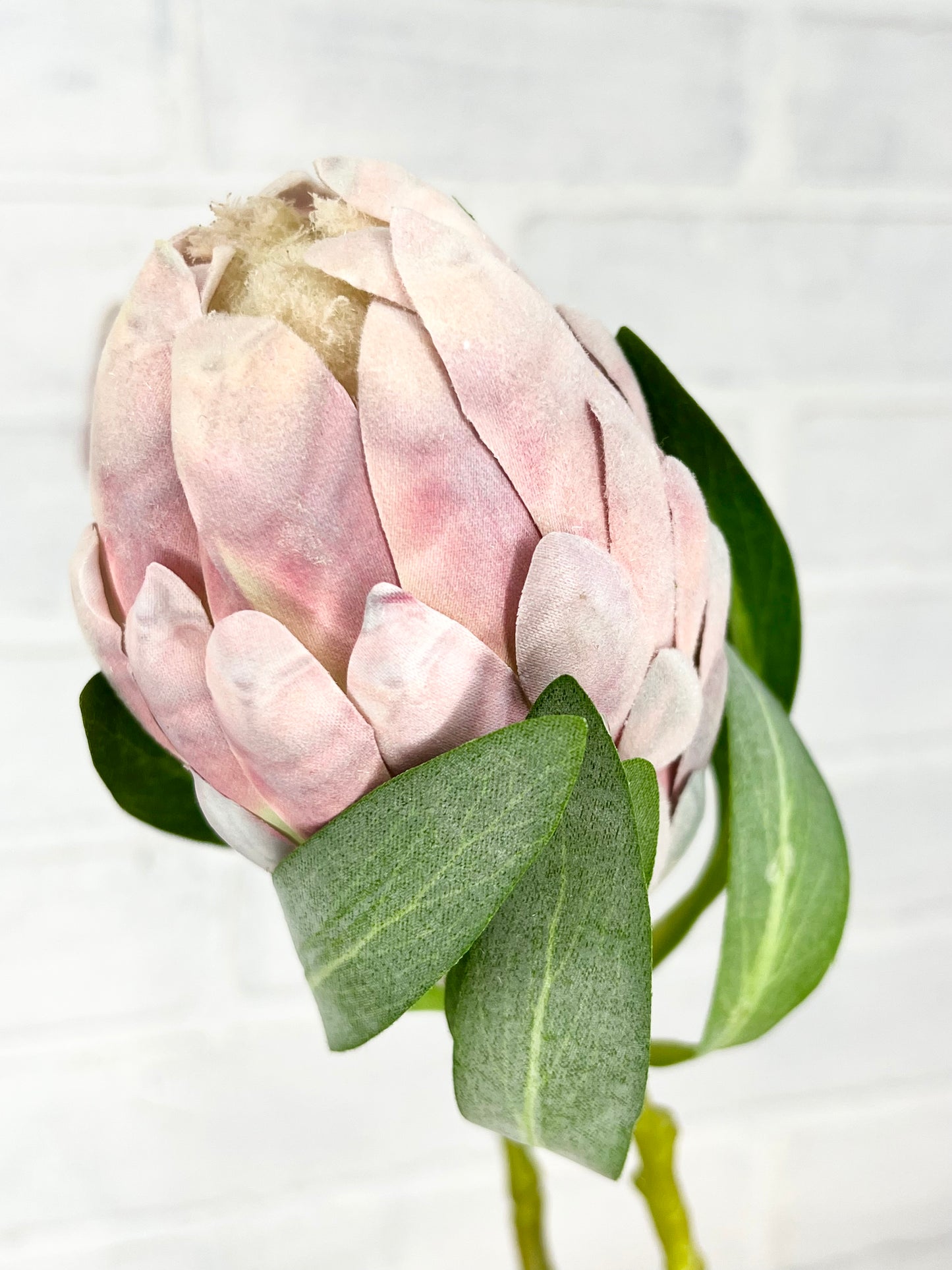 18” Faux Pink Queen Protea Bud