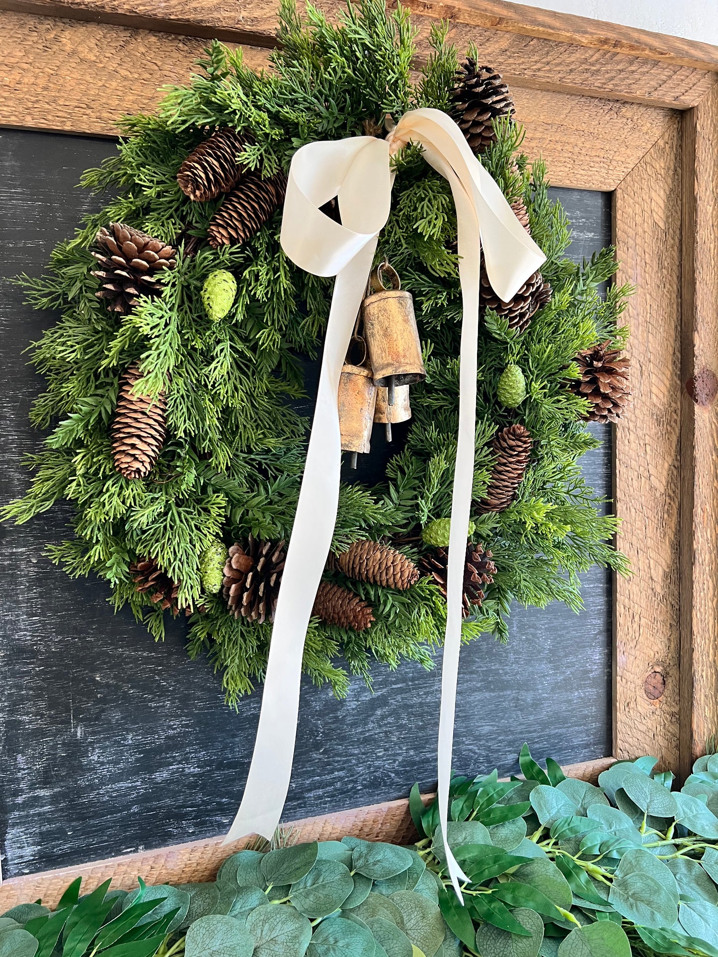 Cedar Wreath with Brass Bells