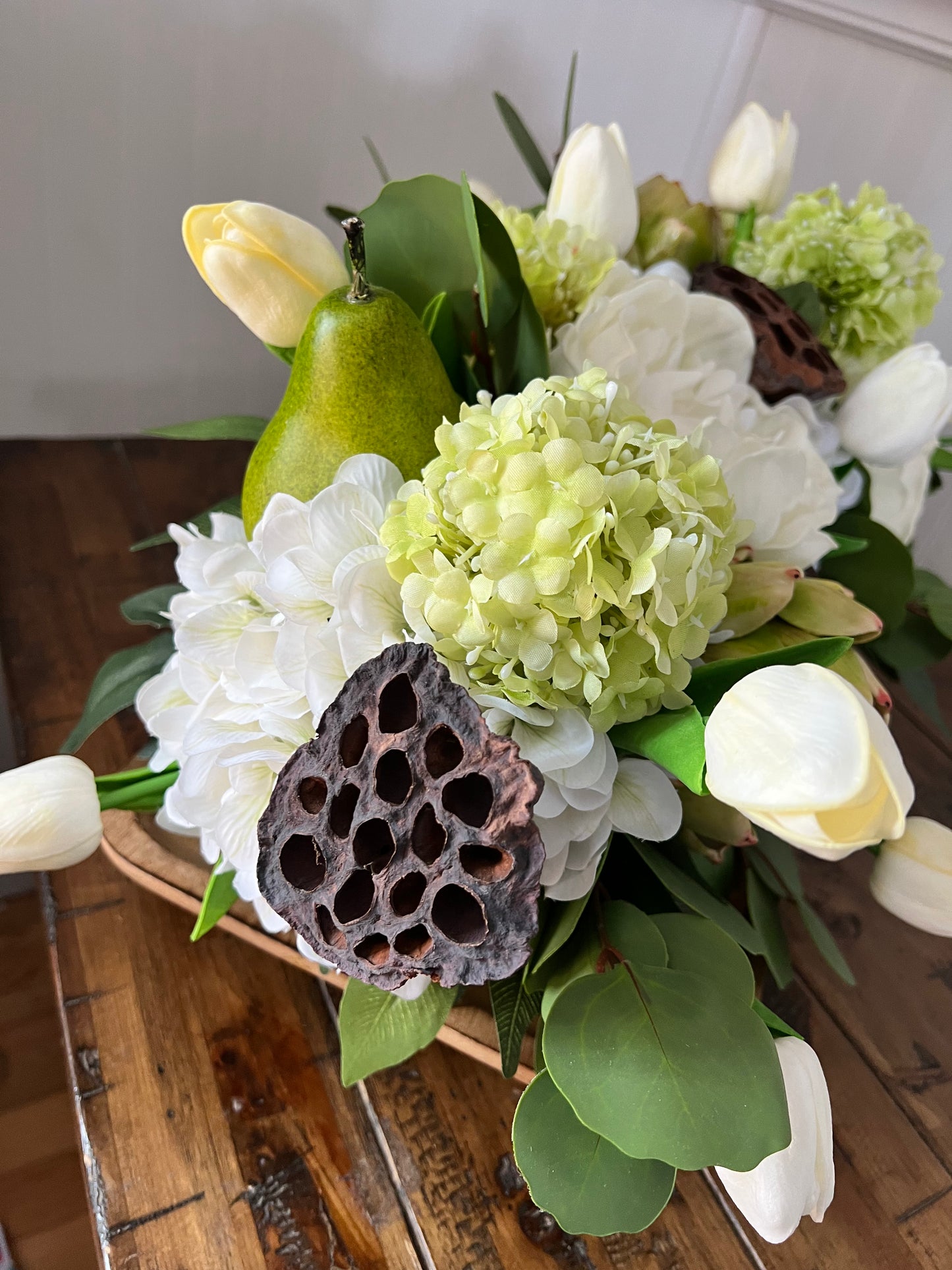 Artichoke and Pear Centerpiece