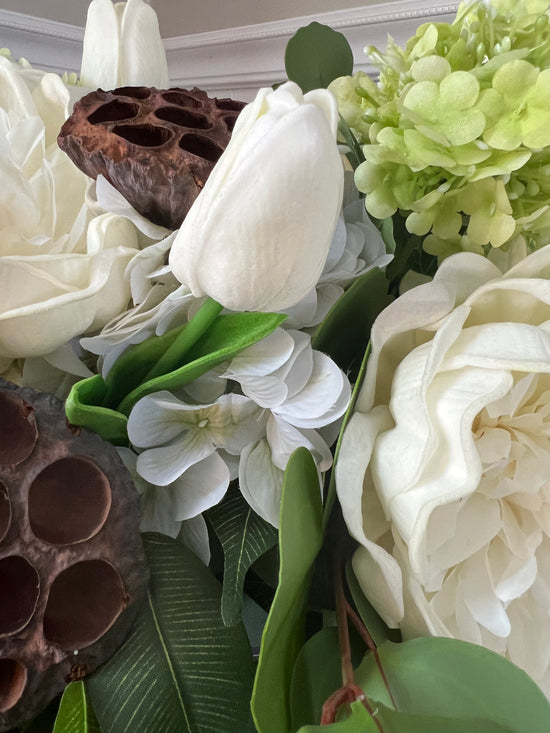 Artichoke and Pear Centerpiece