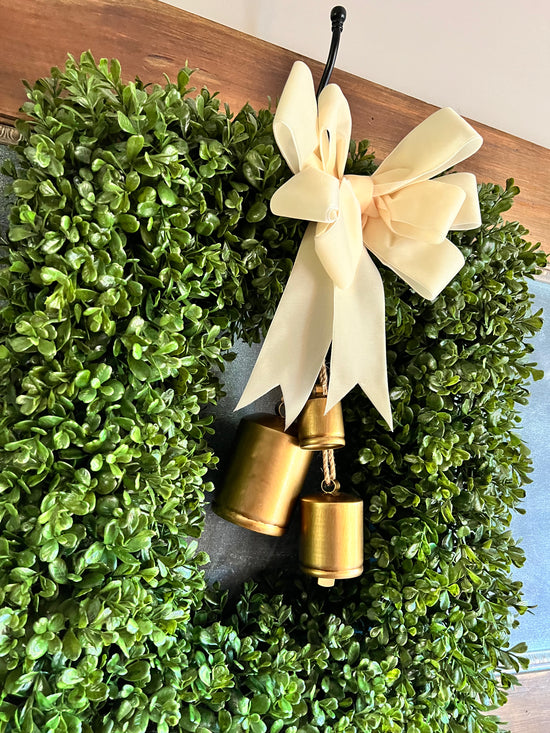 Boxwood + Bells Wreath