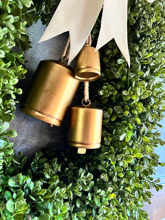Boxwood + Bells Wreath