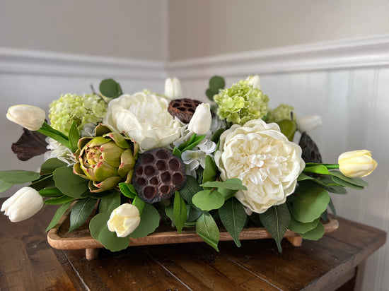 Artichoke and Pear Centerpiece