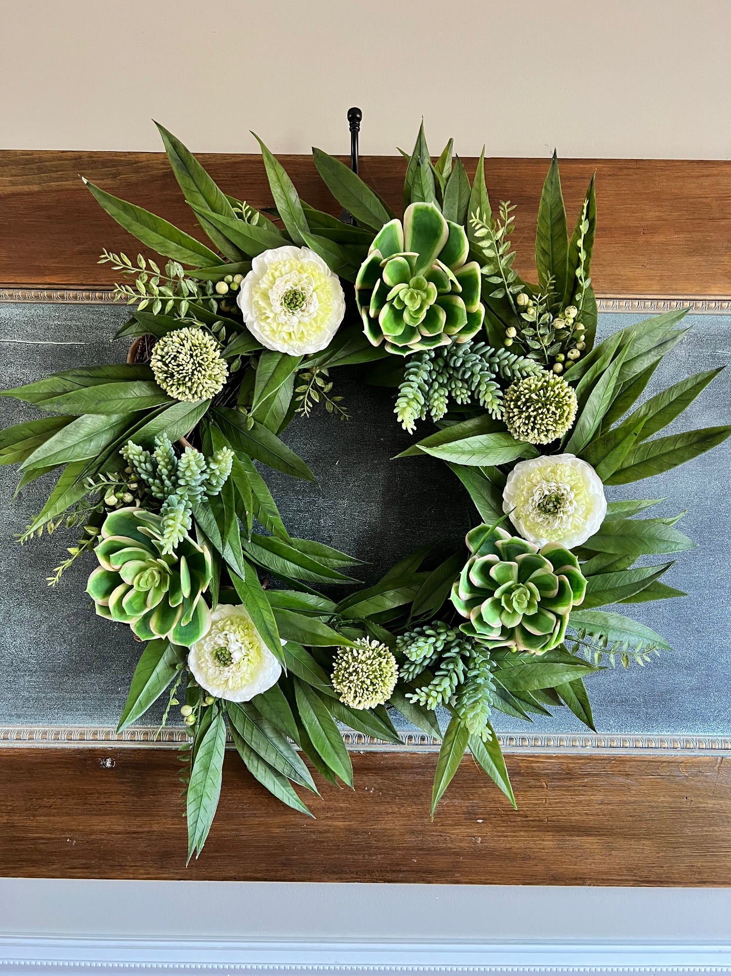 Green Succulent Wreath