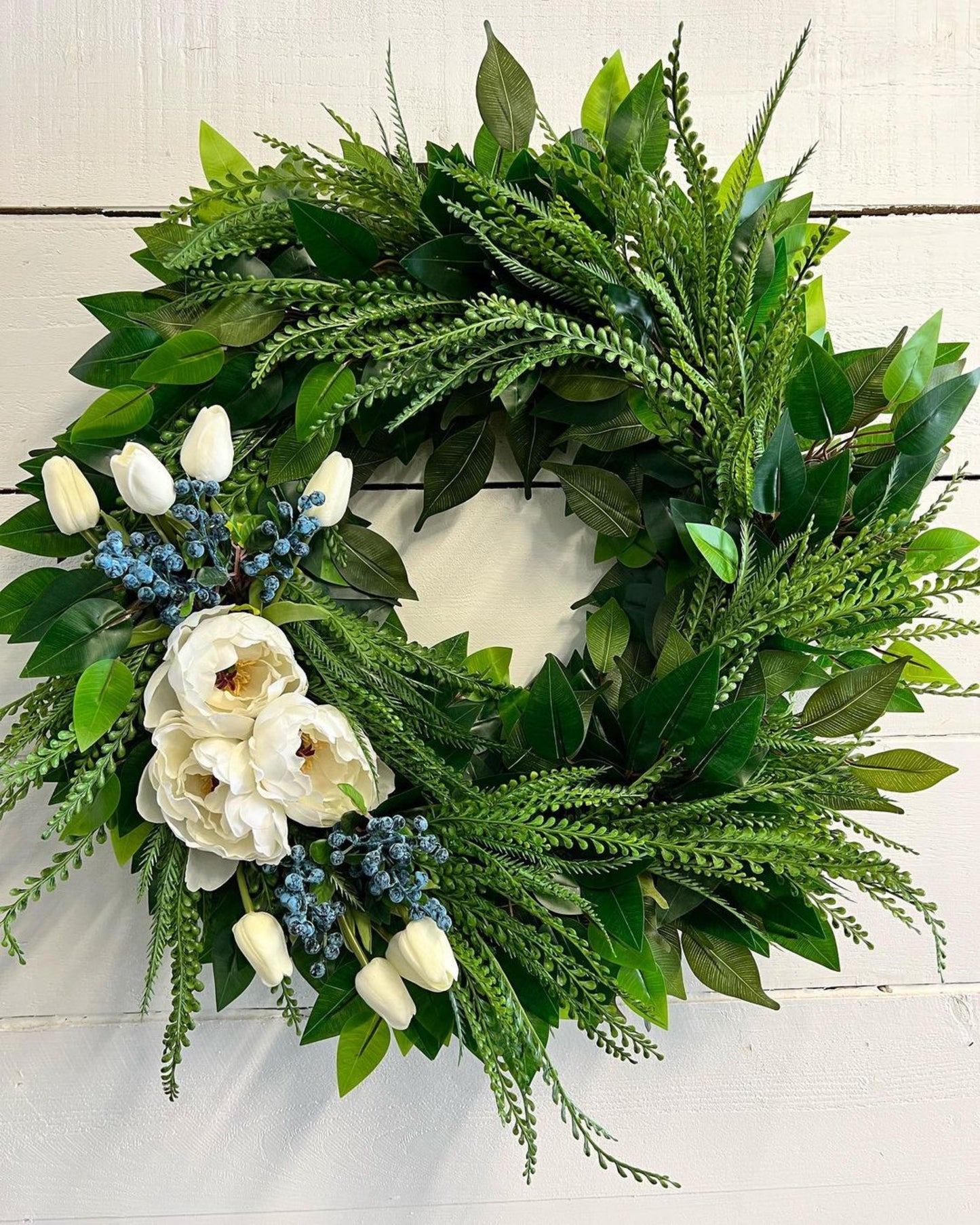 Load image into Gallery viewer, Peony and Blueberry Wreath
