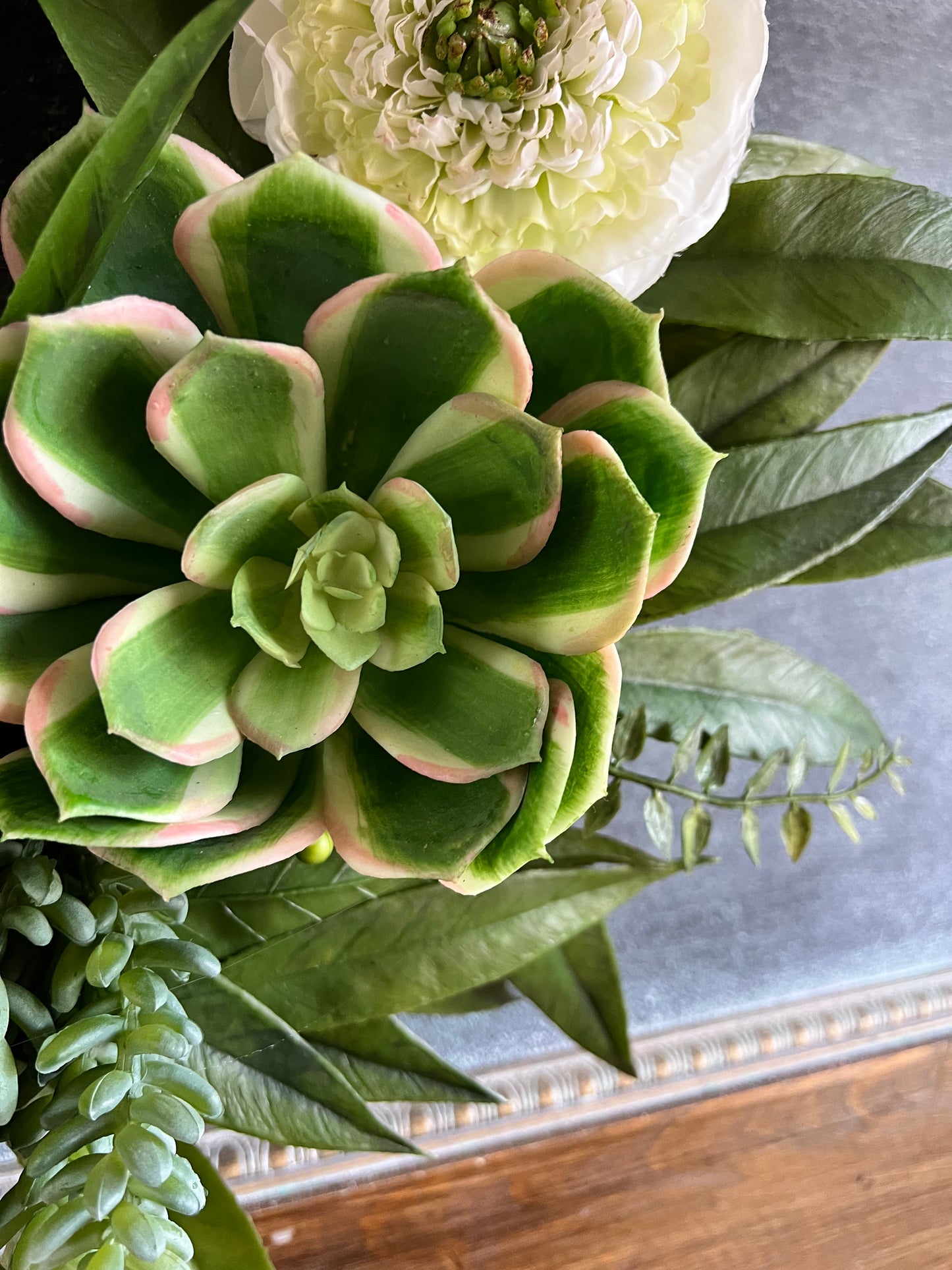 Green Succulent Wreath