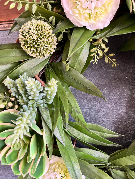 Green Succulent Wreath