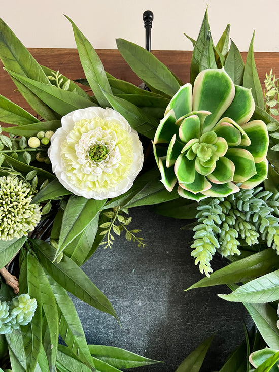 Green Succulent Wreath