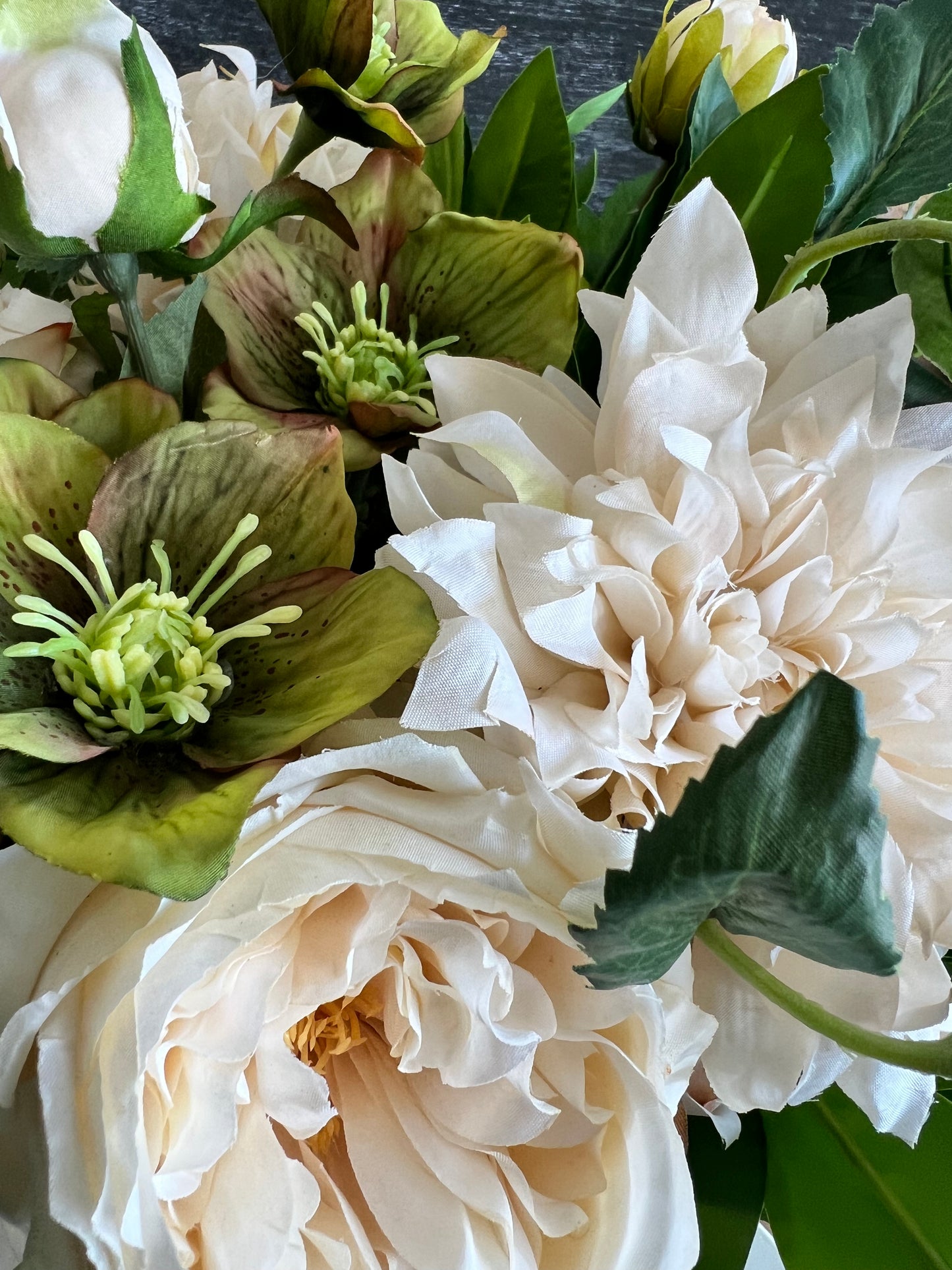 Load image into Gallery viewer, Helleborus, Dahlia &amp;amp; Hydrangea Bouquet
