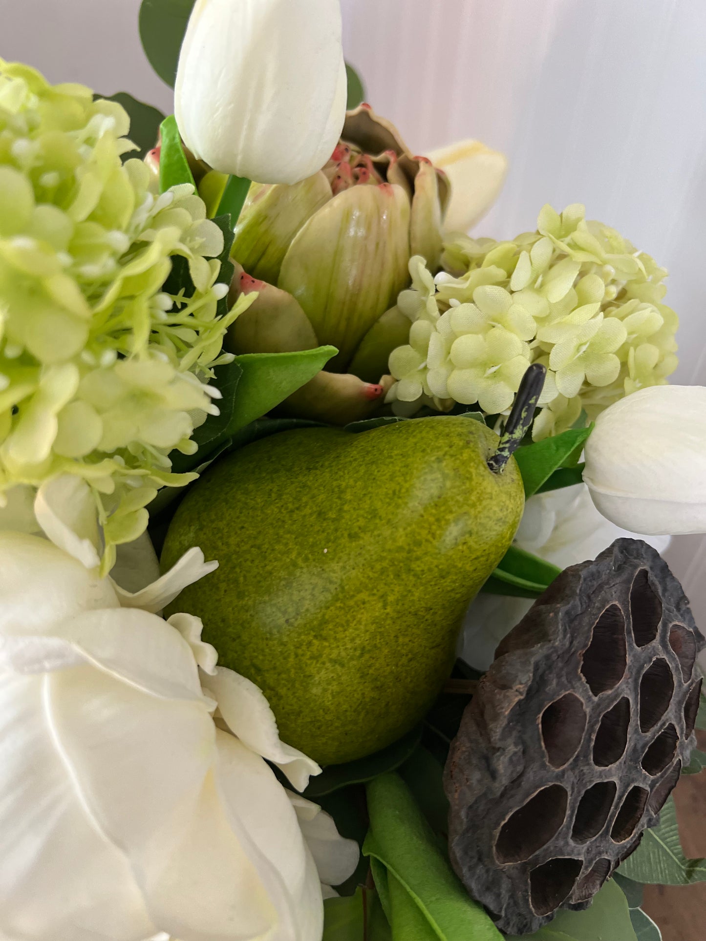 Artichoke and Pear Centerpiece