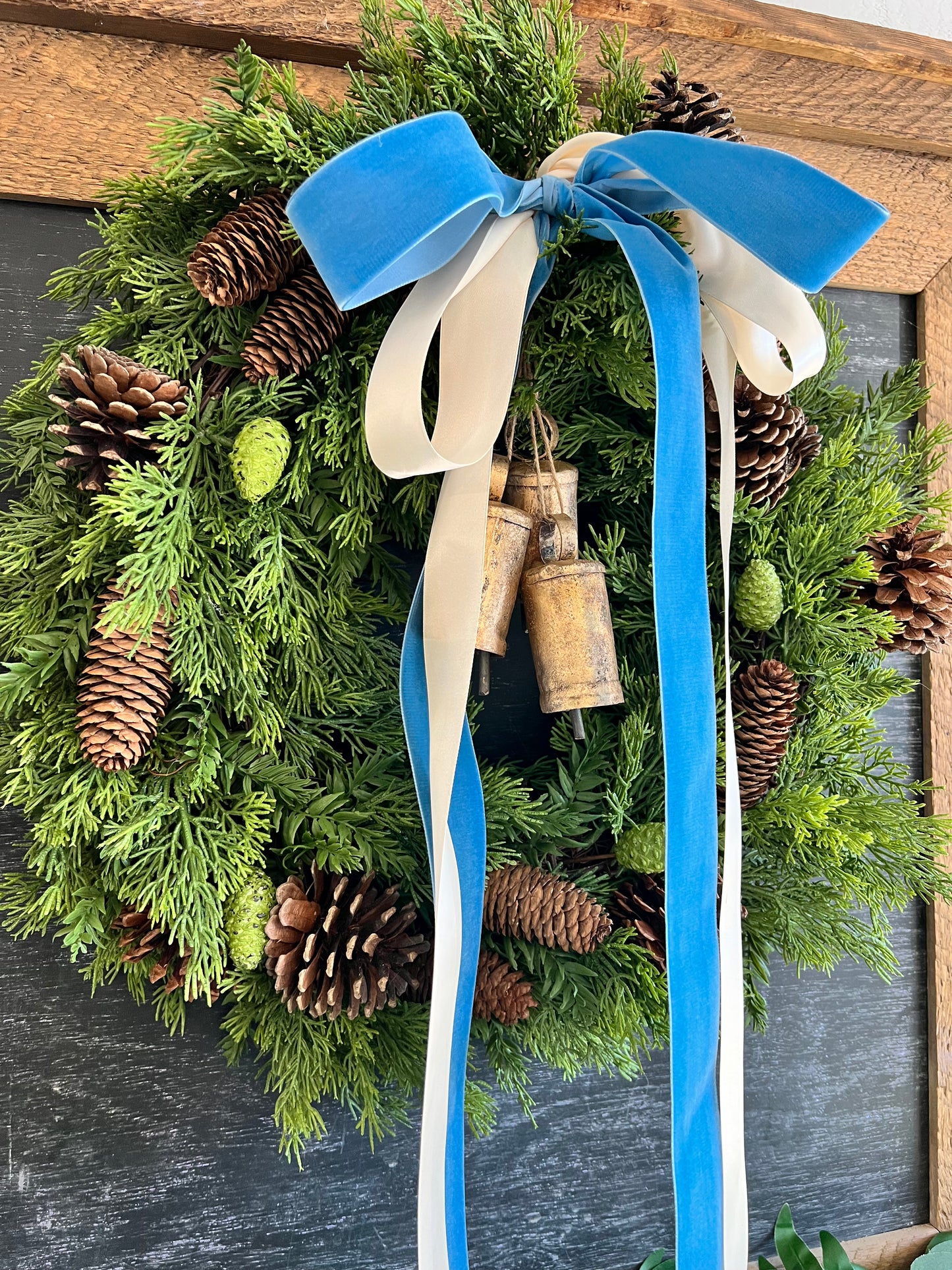 Cedar Wreath with Brass Bells
