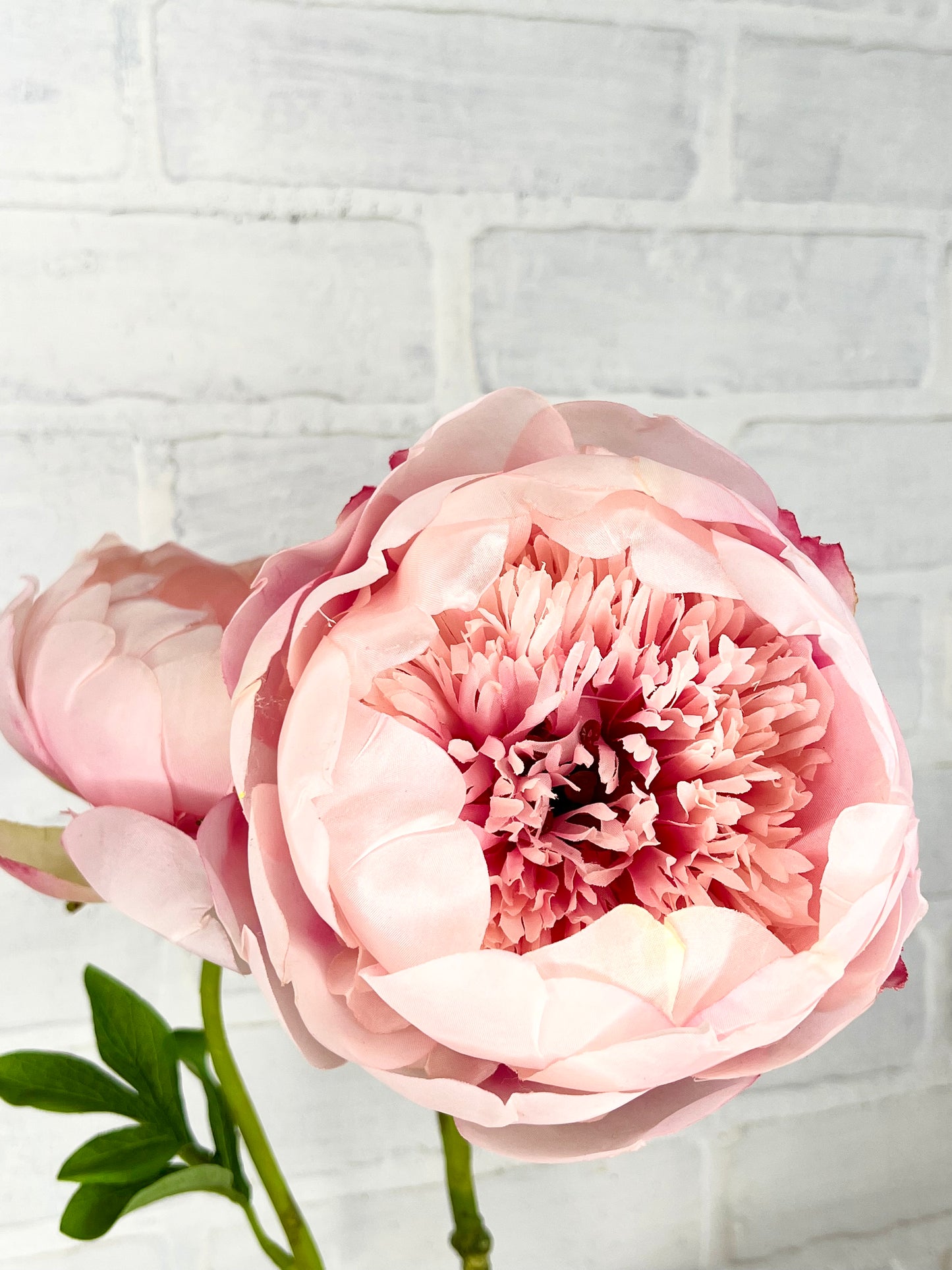24” Faux Pink Peony Stem